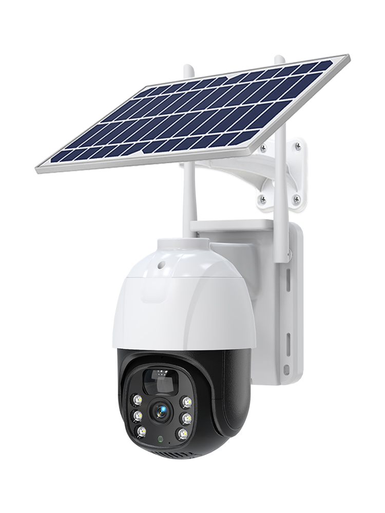 太阳能监控器摄像头家用手机远程无线摄影头4g户外360度室外无网