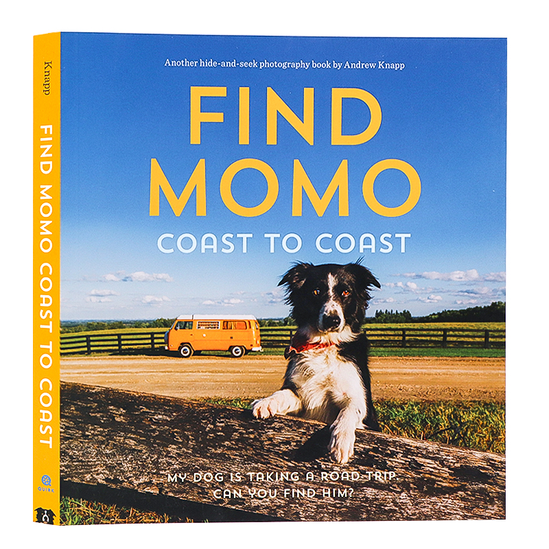寻找莫莫海滩 英文原版摄影书 Find Momo Coast to Coast狗狗摄影书进口正版书插图书儿童互动学习书纽
