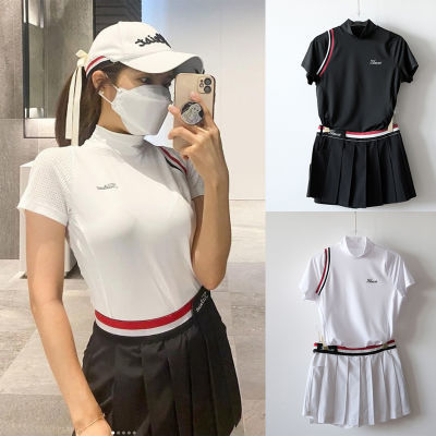 2022高尔夫服装女上衣户外运动休闲圆领上衣透气舒适golf球新款
