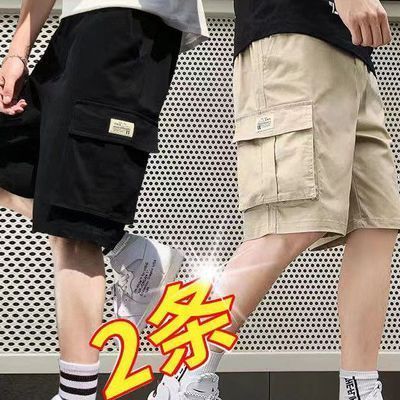 青年韩版工装短裤男士宽松5分裤男人大码休闲5分裤少年潮流运动裤