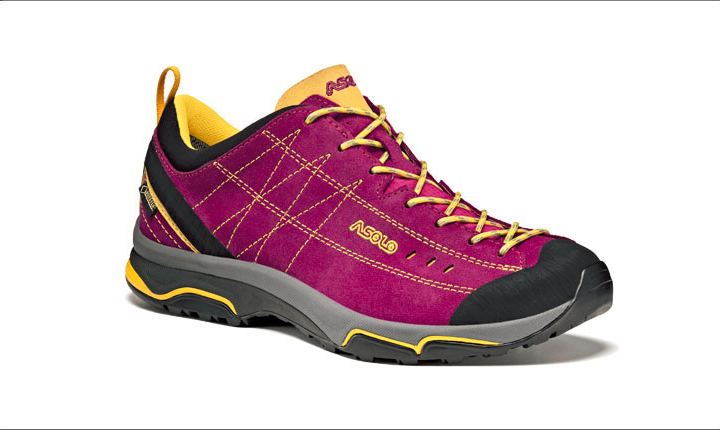 阿索罗ASOLO 户外登山徒步鞋女GTX防水透气 防滑低帮新品紫色轻量