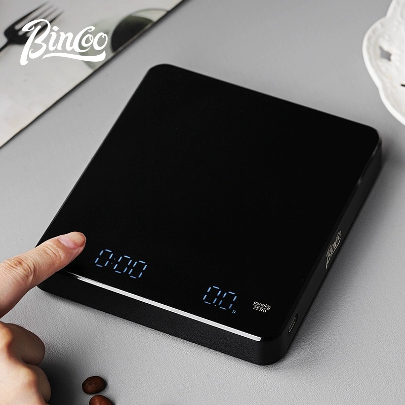 Bincoo咖啡秤智能家用厨房秤可去皮充电带计时秤电子称咖啡电子秤