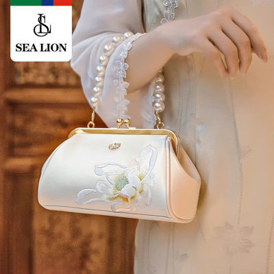 SEA LION2024新款包包中国风刺绣旗袍包妈妈斜挎包中年女士单肩包