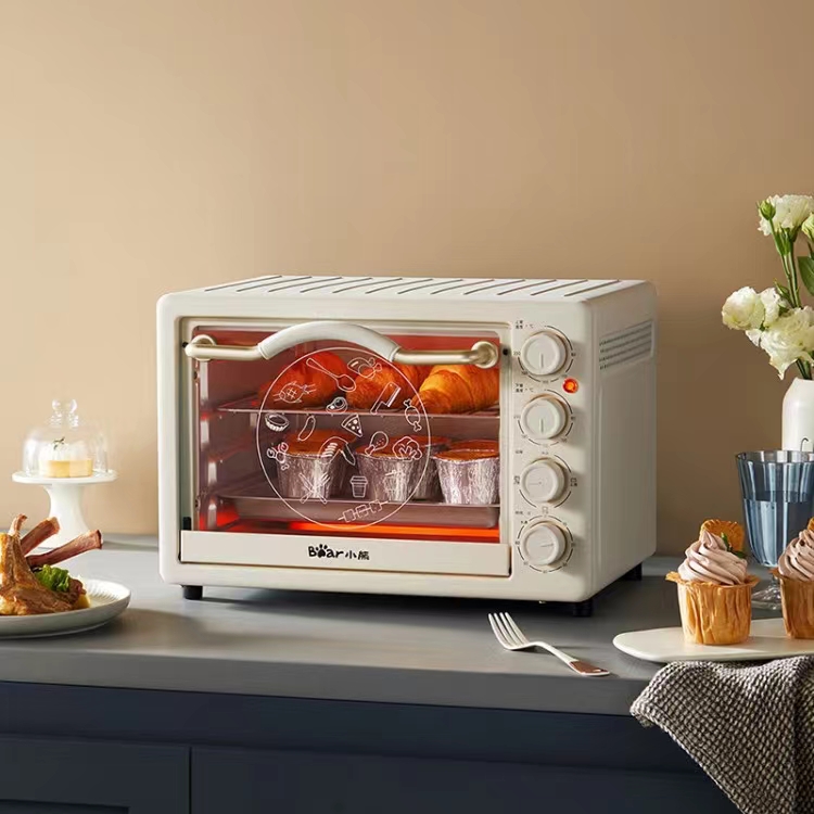 小熊电烤箱家用烤箱小型大容量20升迷你烤箱多功能烘焙年会礼品