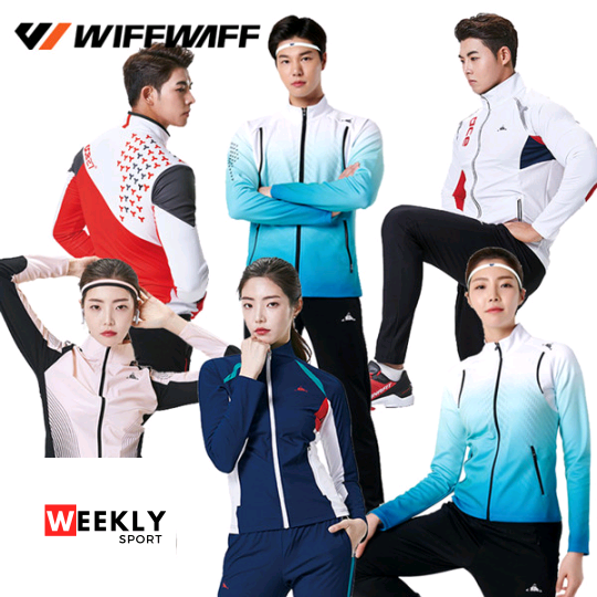 特价！WIFFWAFF羽毛球服男男女款速干运动服长袖套装正品韩国直邮
