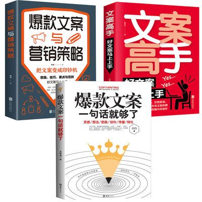 3册爆款文案 一句话就够了 爆款文案与营销策略 文案高手