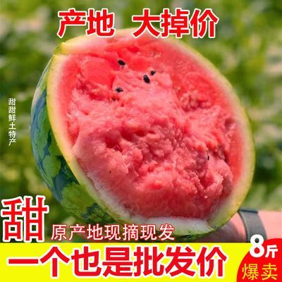 【真麒麟瓜】超甜8424麒麟美都西瓜现摘薄皮无籽有籽当季新鲜水果