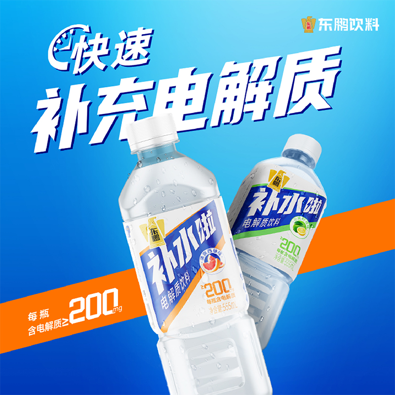 东鹏电解质水饮料555ml*24瓶 补水啦西柚柠檬味