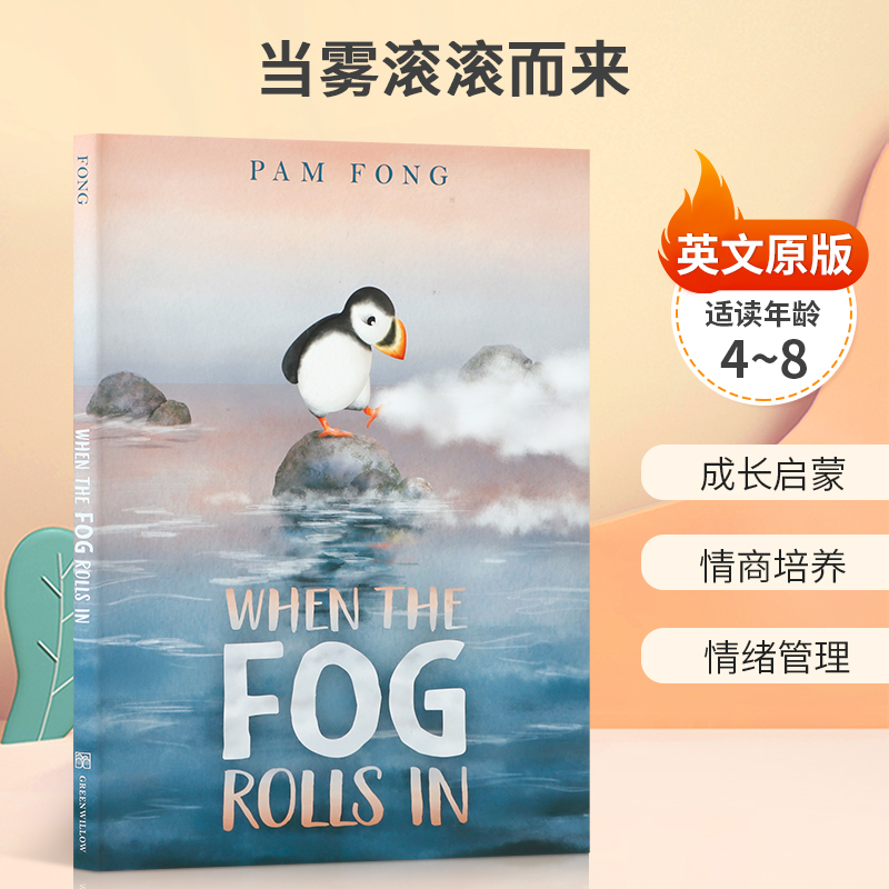 英文原版 When the Fog Rolls In 当雾滚滚而来 4-8岁儿童成长启蒙 情商培养情绪管理 讲述了如何面