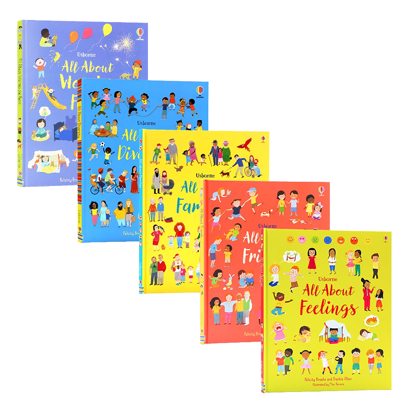 Usborne出品 All About Feelings Families Friends Diversity 5册 英