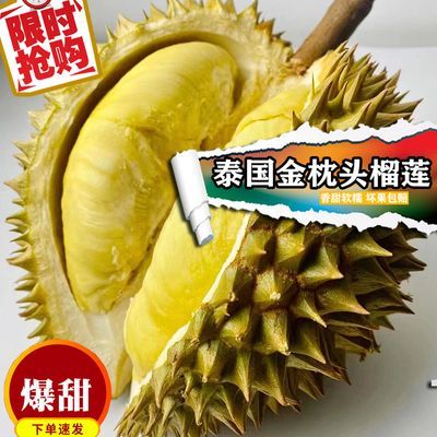 泰国鲜果金枕头榴莲新鲜一整个带壳A级果巴掌榴莲鲜果新鲜水果