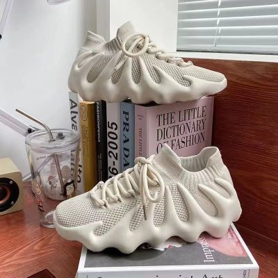 450YEEZY新款椰子鞋女八爪鱼四季情侣鞋老爹鞋女透气织男女休闲鞋