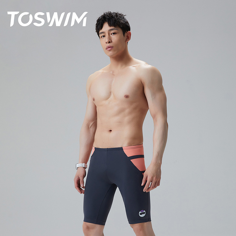 TOSWIM泳衣泳裤男防尴尬游泳裤男士五分裤专业泳装潮牌游泳装备