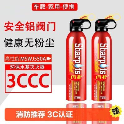 车载灭火器水基小型便携汽车内私家车家用车用水基型小车消防器材