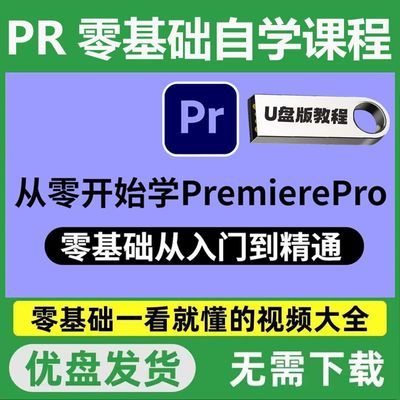 pr全套视频教程优盘零基础自学premiere视频剪辑课程影视制作u盘