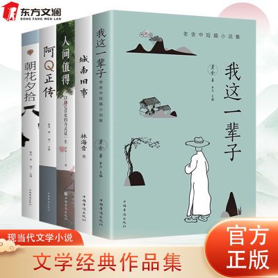 全5册经典文学作品集我这一辈子城南旧事朝花夕拾阿Q正传人间值得