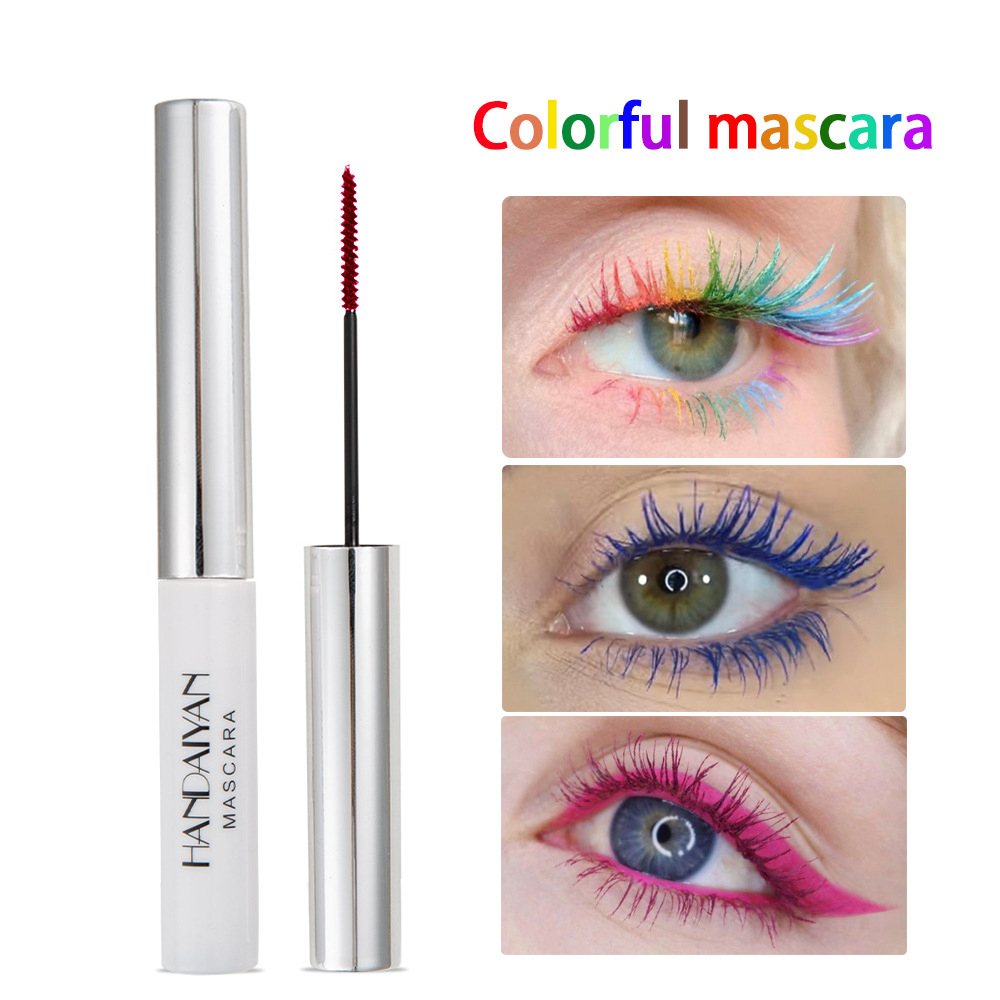 Cosplay 白色睫毛膏染眉膏粉红色蓝色紫色绿色colorful Mascara