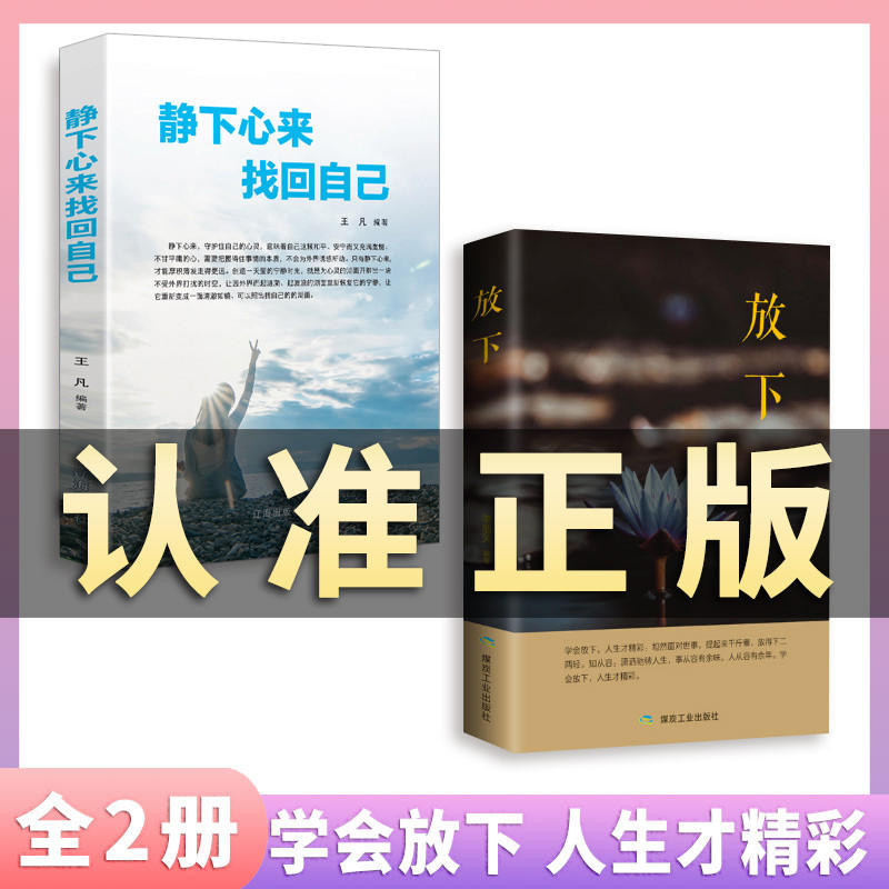 正版速发 2册放下书籍静下心来找回自己人生哲学通俗读物爱上生命中的青春励志书做心灵鸡汤正能量心态哲学哲理书籍XX